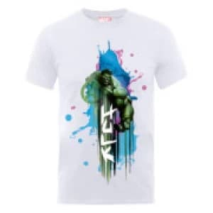Marvel Avengers Assemble Hulk Art Burst T-Shirt - White - L