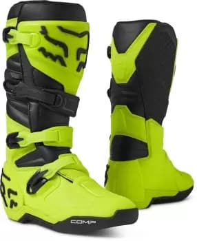 FOX Comp Motocross Boots, black-yellow, Size 43, black-yellow, Size 43