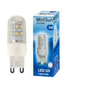Pack of 3 3W G9 Cool White LED Capsule Bulbs