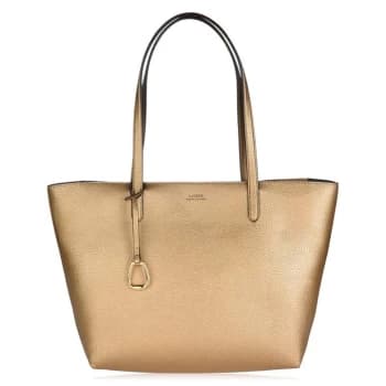 Lauren by Ralph Lauren Merrimack medium top zip tote - Deep Bronze