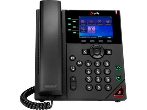 POLY VVX 350 IP phone Black 6 lines LED