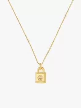 Lock And Spade Mini Pendant - Gold. - One Size