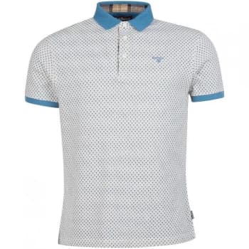 Barbour Chris Printed Polo Shirt - Blue BU53