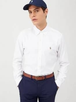 Polo Ralph Lauren Golf Long Sleeved Non-Iron Oxford Shirt - White, Size 2XL, Men