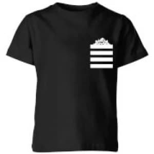 Looney Tunes Taz Stripes Pocket Print Kids T-Shirt - Black - 11-12 Years