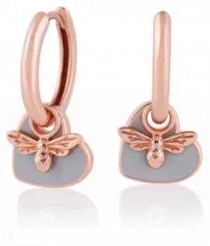 Olivia Burton You Have My Heart Rose Gold/Grey Huggie Hoop Jewellery