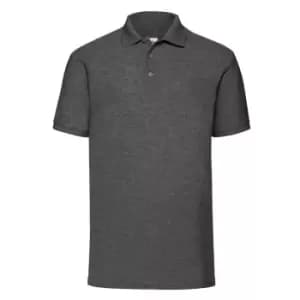 Fruit Of The Loom Mens 65/35 Pique Short Sleeve Polo Shirt (L) (Dark Heather)