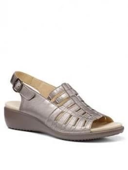 Hotter Rosella Extra Wide Fit Wedge Sandals - Rose Gold, Rose Gold, Size 4, Women