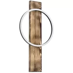 Netlighting Boyal Integrated LED Wall Light Black, Brown Rustic