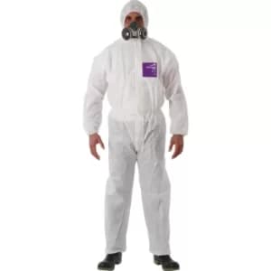 Coveralls Hooded White Size 3XL