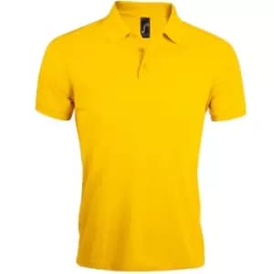 SOLs Mens Prime Pique Plain Short Sleeve Polo Shirt (3XL) (Gold)