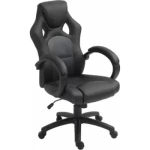 Racing Gaming Chair Swivel Home Office Gamer Chair with Wheels Gray - Grey - Vinsetto