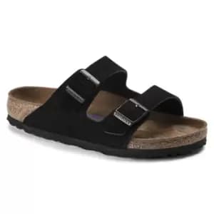 Birkenstock Unisex Arizona Soft Footbed Suede Leather Sandal Black UK7.5 (EU41)