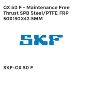 GX 50 F - Maintenance Free Thrust SPB Steel/PTFE FRP 50X130X42.5MM