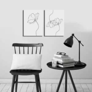 2P3040CIZC-03 Multicolor Decorative Canvas Painting (2 Pieces)