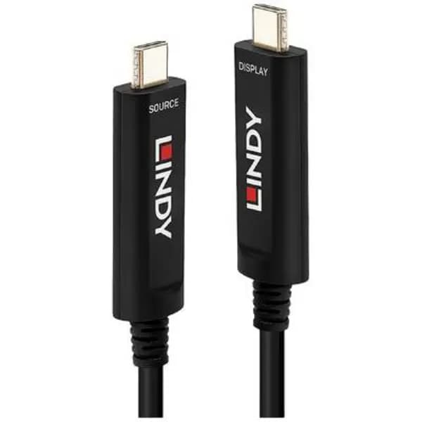 Lindy 15m Fibre Optic Hybrid USB Type C Cable, Audio / Video Only
