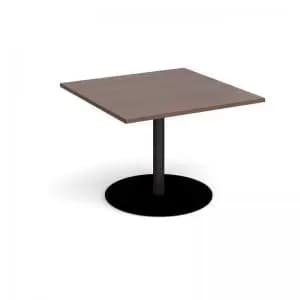 Eternal square extension table 1000mm x 1000mm - Black base and walnut