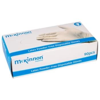 Mckinnon Medical Latex Powder-Free Disposable Gloves Box 90 - X Large