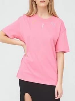 Nike NSW Mini Swoosh 2 T-Shirt - Pink , Fuchsia Size M Women