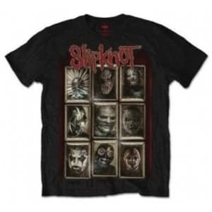 Slipknot New Masks Mens Black T Shirt Small
