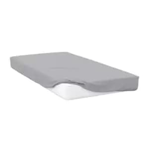 Belledorm Sateen Extra Deep Fitted Sheet (King) (Platinum Grey)
