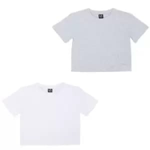 LA Gear 2 Pack Crop Top Girls - White