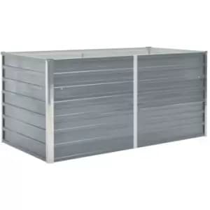 Raised Garden Bed 160x80x77cm Galvanised Steel Grey Vidaxl Grey