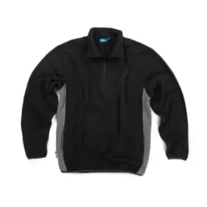 Tough Grit 2-Tone 1/4 Zip Fleece Black / Charcoal - S