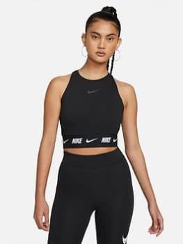Nike NSW AOP Crop Tee - Black, Size L, Women
