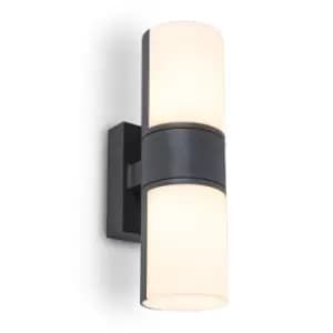 Lutec Cyra LED Outdoor Up & Down Wall Light - Dark Grey