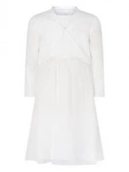 Monsoon Girls Bridal Lace Dress And Cover Up Set - Ivory