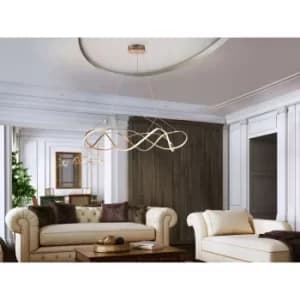 Molly Integrated LED Ceiling Pendant Rose Gold, Dimmable, Remote Control