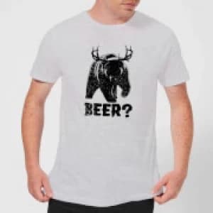 Beershield Beer Bear Deer T-Shirt - Grey - 3XL