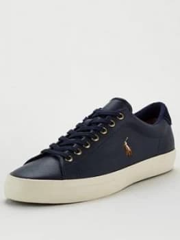 Polo Ralph Lauren Longwood Perforated Leather Trainers - Navy