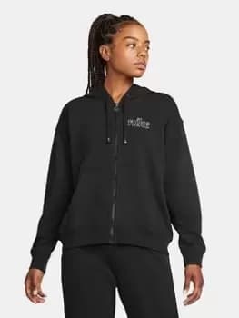 Nike Training Dynamic FIT Get Fit GX Zip Through Hoodie - Black/White Size M Women
