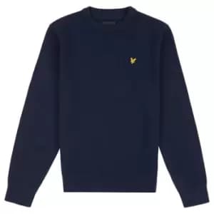 Lyle and Scott Cotton Crew Knit Jumper - Blue