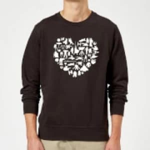 Star Wars Valentine's Heart Montage Sweatshirt - Black