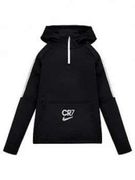 Boys, Nike Youth CR7 Dri-FIT Drill 1/4 Zip Hoodie - Black, Size XL
