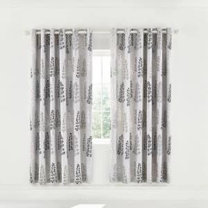 Helena Springfield Dahl Eyelet Curtains Black and white