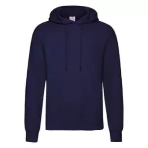 Fruit Of The Loom Mens Hooded Sweatshirt / Hoodie (2XL) (Deep Navy)