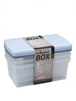 Wham 9 Litre Plastic Storage Boxes (Set Of 3)