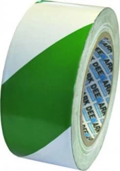 Hazard Tape Green/White 50mm x 33M