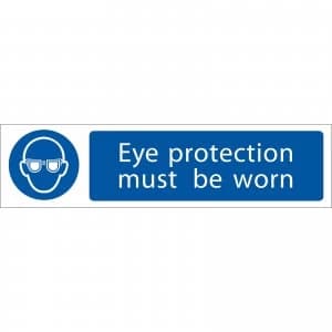 Draper Eye Protection Must Be Worn Sign 200mm 50mm Standard