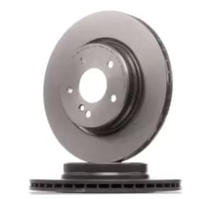 PAIR PAINTED BREMBO BRAKE DISCS 09.A742.11