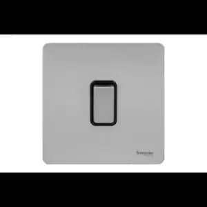 Schneider USFP 10AX 1G Intermediate Switched Black Insert Stainless Steel - GU1414BSS