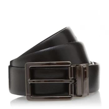 Dune Black 'Opra' Reversible Leather Belt - S (28-31 inch waist) - S (28-31 inch waist)