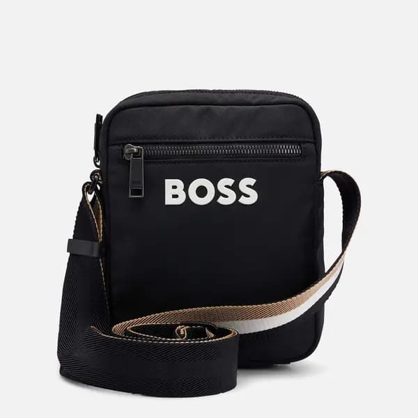 BOSS Black Mens Catch Zip Cross Body Bag - Black male 50511961-001