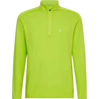 Calvin Klein Performance Essential Zip Long Sleeve Top - Acid