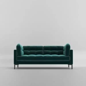 Swoon Landau Velvet 2 Seater Sofa - 2 Seater - King Fisher