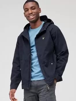 Lyle & Scott Garment Dyed Zip Through Jacket - Navy Size M Men